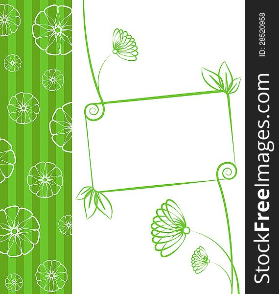 Floral Green Background.