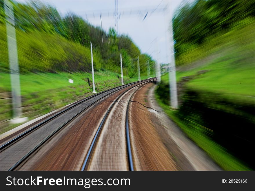 Flying Landscapes Through Train Window