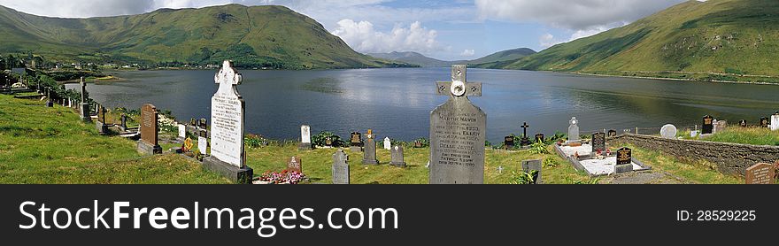 Ireland / Connemara panoramic cemetary