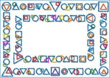Geometric Shapes In Two Rows Background Stock Photo Geometric Shapes In Two Rows Background Stock Photo