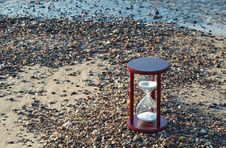 Hourglass On The Beach Royalty Free Stock Image