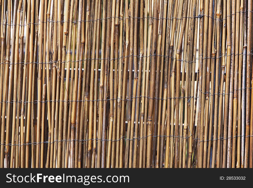 Bamboo fence as a background