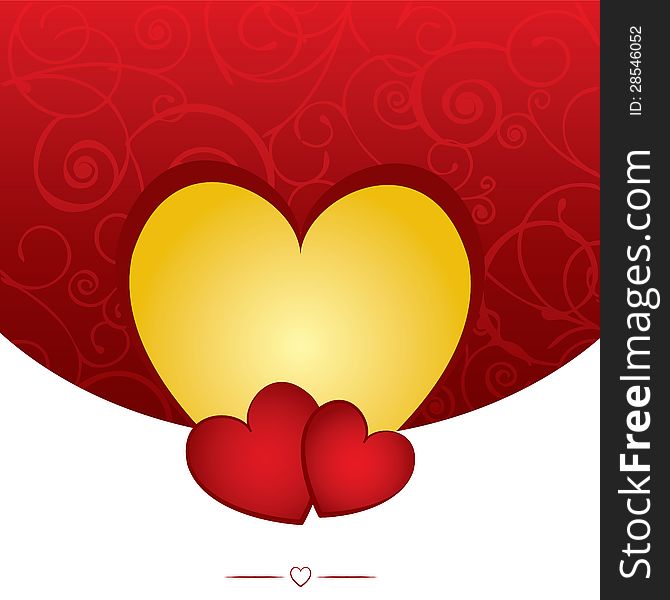 Romantic holiday card design illustration. Romantic holiday card design illustration