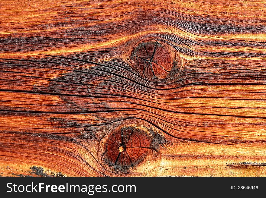 The nice structure on an old wooden board