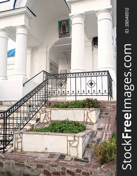 Entrance to the Orthodox church near the Kazan Kremlin