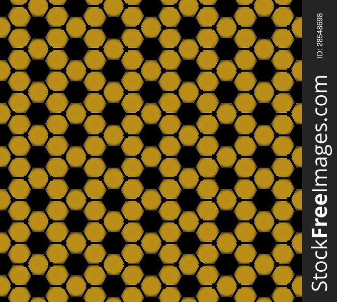 New modern abstract pattern with honeycomb grid on yellow background. New modern abstract pattern with honeycomb grid on yellow background