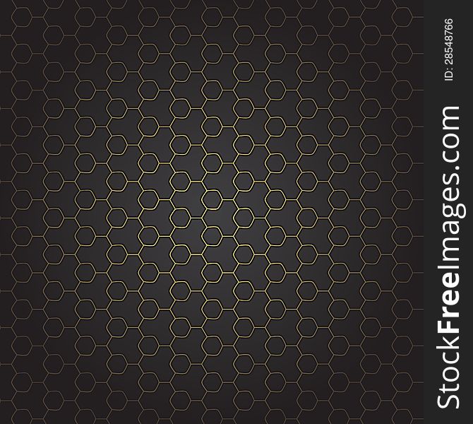 New seamless pattern with golden grid on black background. New seamless pattern with golden grid on black background