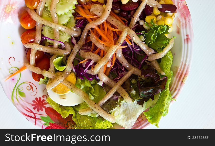 Vegetable Salad On The Plate