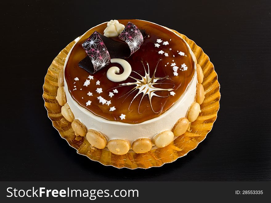 Delicious Tiramisu Cake With Sweet Decorations