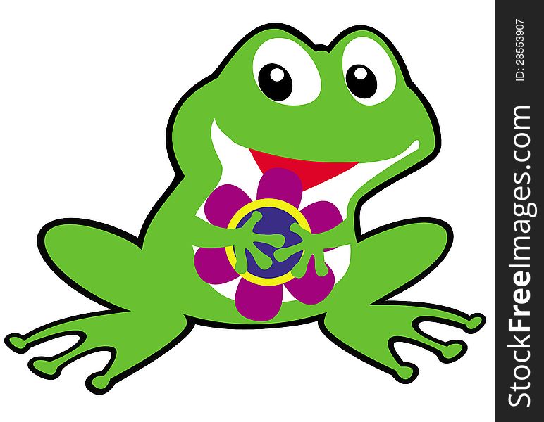 Simple childish frog