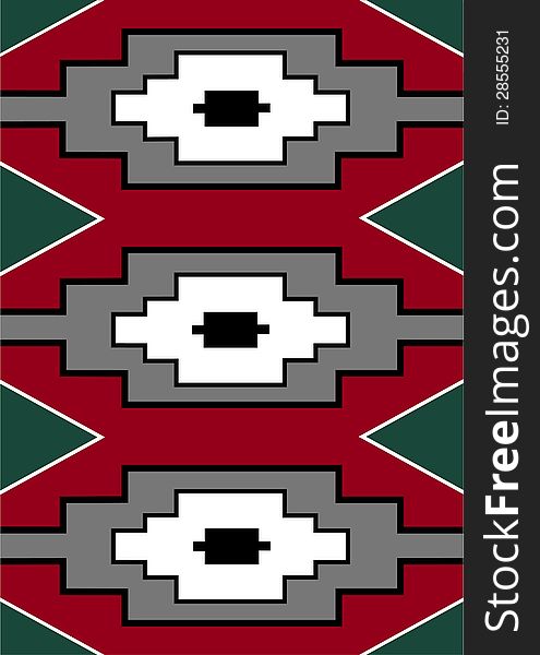 Seamless indian-stylized geometrical pattern