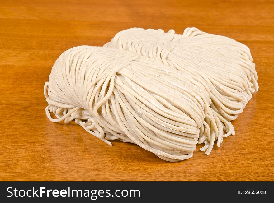 Two servings of soba noodles. Two servings of soba noodles.