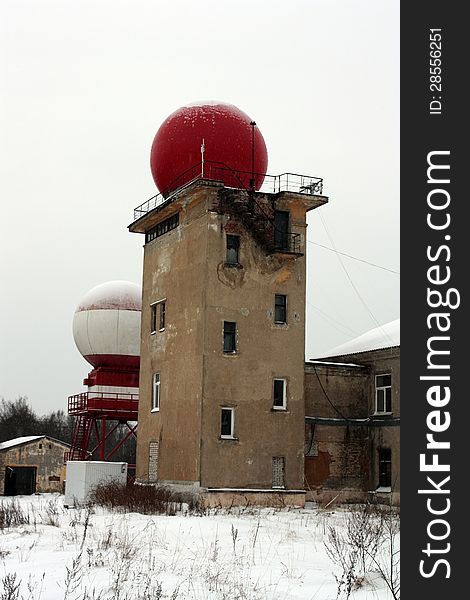 Old building of the geophysical observatory in the village Voejkovo in Russia. Old building of the geophysical observatory in the village Voejkovo in Russia