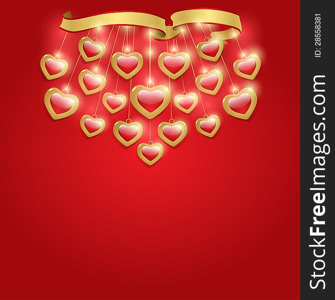 Valentines day background with hearts. Valentines day background with hearts.