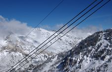 View To The Mountains From Snowbird Ski Resort In Utah, USA Royalty Free Stock Photography View To The Mountains From Snowbird Ski Resort In Utah, USA Royalty Free Stock Photography