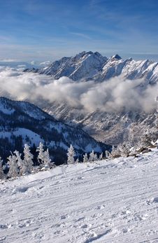 Spectacular View To The Mountains From Snowbird Ski Resort In Utah Stock Images Spectacular View To The Mountains From Snowbird Ski Resort In Utah Stock Images