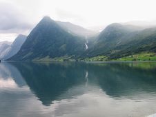 Fjord And Mountains Norway Royalty Free Stock Images