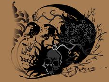 Art Skull Pattern Tattoo Stock Images Art Skull Pattern Tattoo Stock Images