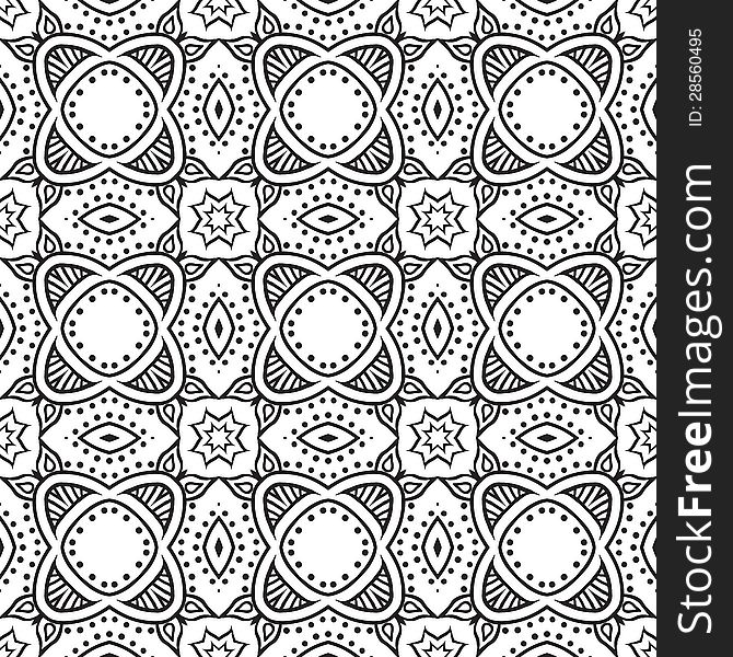 Hand drawn floral pattern with thick black line, website backdrop, holiday wrapping or luxury wedding invitation, eastern moroccan motifs. Hand drawn floral pattern with thick black line, website backdrop, holiday wrapping or luxury wedding invitation, eastern moroccan motifs