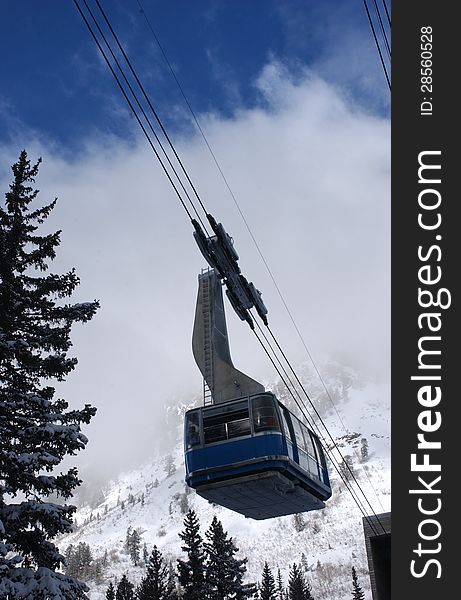 Spectacular View To The Mountains From Snowbird Ski Resort In Utah