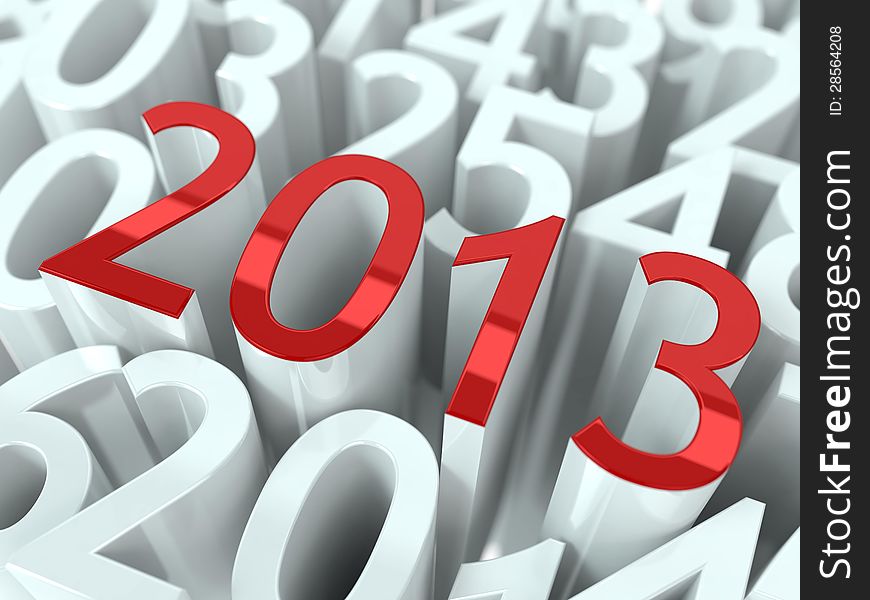 New year background. Red Figures 2013 Against from Gray Figures. New year background. Red Figures 2013 Against from Gray Figures