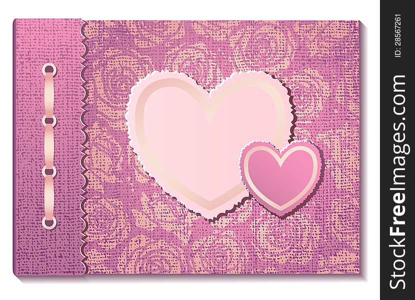 Photo album with hearts