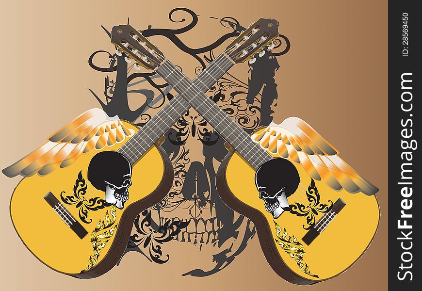 This guitar features graphics. And creative work. Is composed of line thai line art design of a new pattern. Skull butterfly tattoo imagin lines and the arts. This guitar features graphics. And creative work. Is composed of line thai line art design of a new pattern. Skull butterfly tattoo imagin lines and the arts