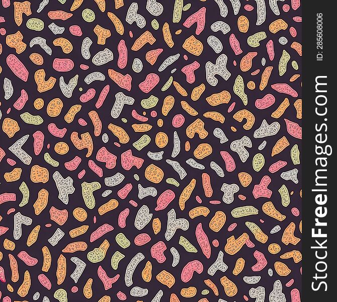 Playful and colorful seamless pattern AI