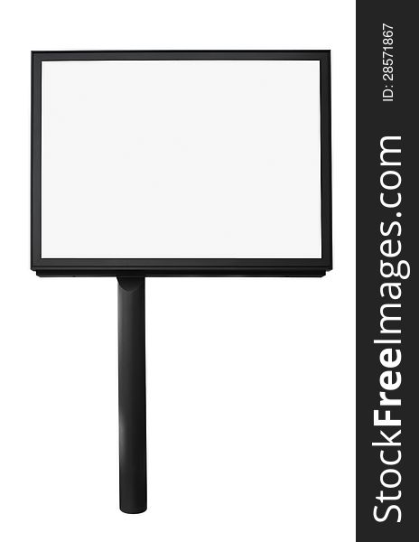 Blank Billboard for your advertising situated (with work path). Blank Billboard for your advertising situated (with work path)