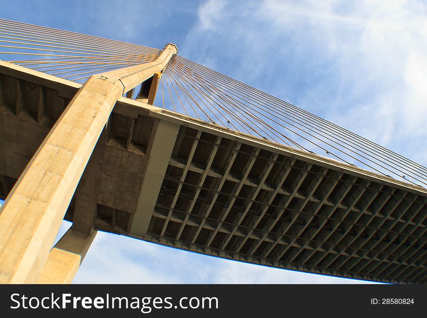 The tower of cable bridge