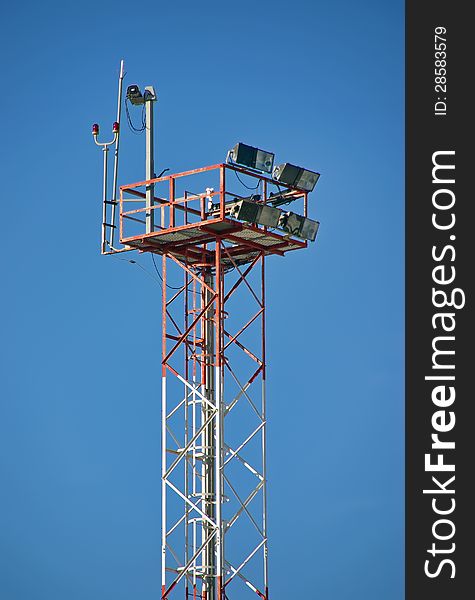 Security tower in an oil storage complex