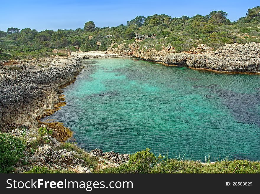 Cala Brafi virgin beach in the south of the island of Majorca (Spain). Cala Brafi virgin beach in the south of the island of Majorca (Spain)
