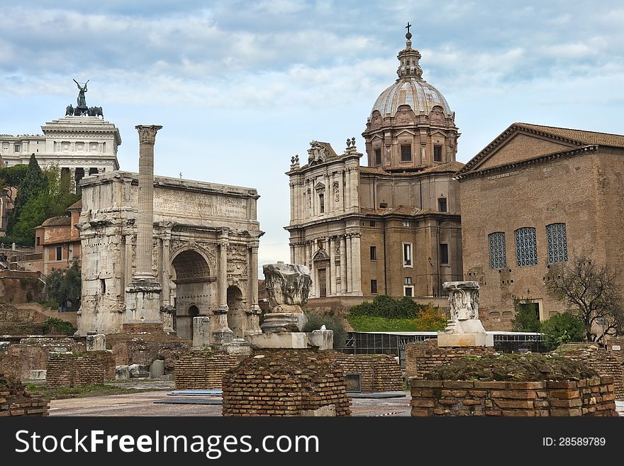 Ancient Ruins Of The Roman Forum