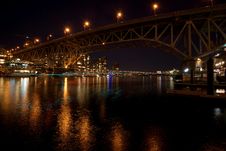 Bridge At Night At Vancouver Canada Stock Photo Bridge At Night At Vancouver Canada Stock Photo