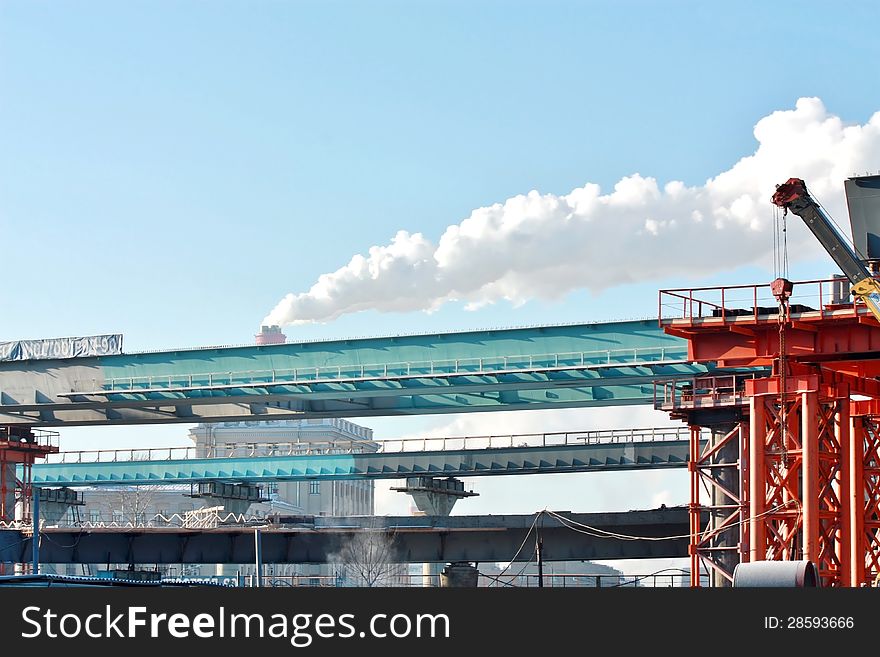 Construction of the overpass