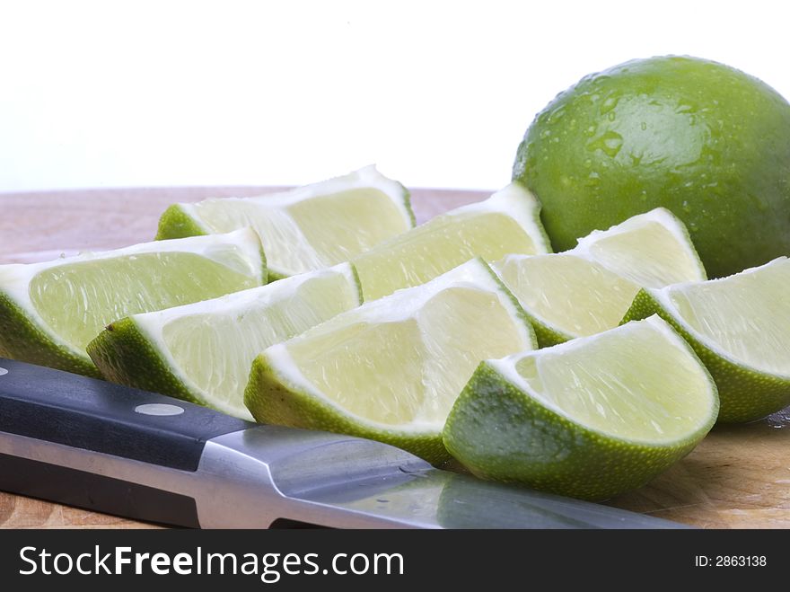 Fresh Cut Limes (Horizontal)