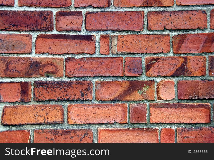 Close up of an old bricks wall