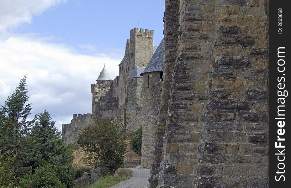 The mediavel, best preserved cite of Carcasonne in the Languedoc, South France. The mediavel, best preserved cite of Carcasonne in the Languedoc, South France