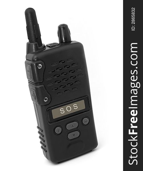 Walkie Talky with SOS message on the display. Message can also be changed easily for your needs.