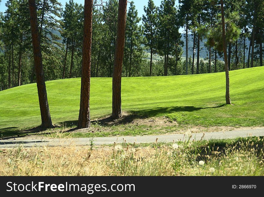 Scenic golf course in Kelowna, British Columbia