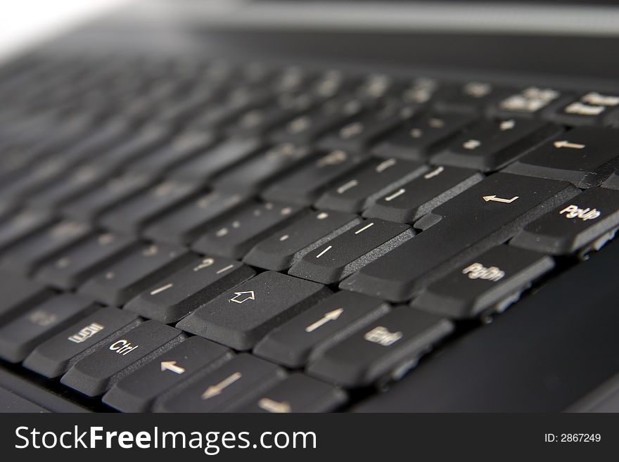 Laptop Keyboard isolated on white