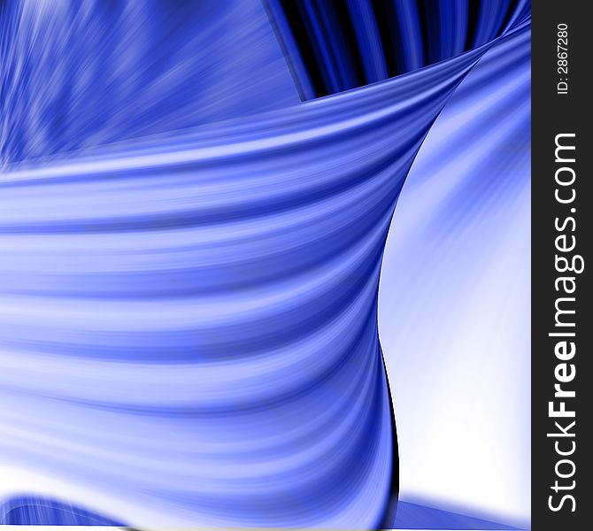 Blue abstract composition with waves and curves. Blue abstract composition with waves and curves
