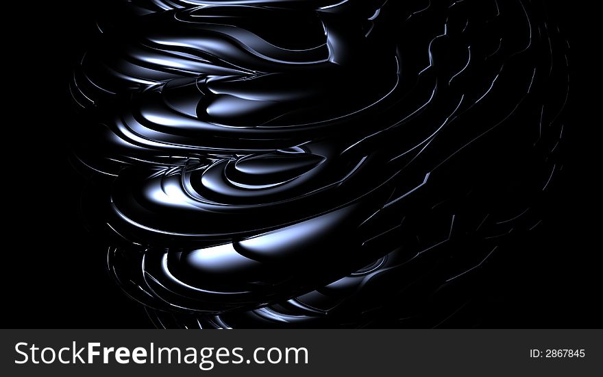 Abstract 3d image rendered on black background