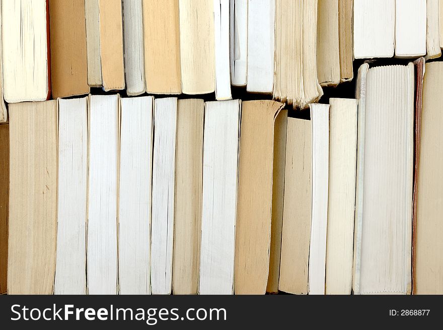 Old books arrangement, taken from above. Old books arrangement, taken from above