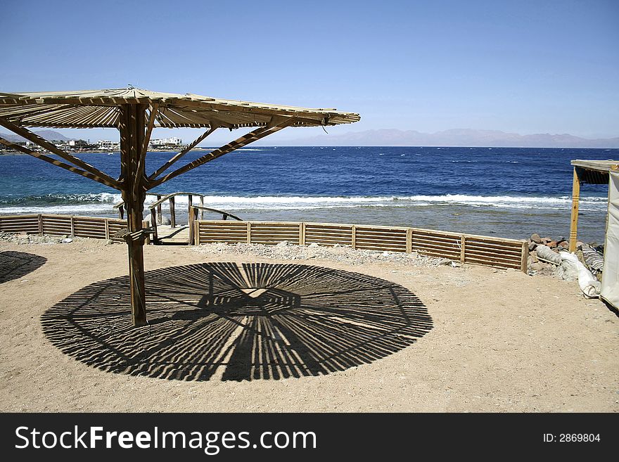 Parasol On Beach, Red Sea