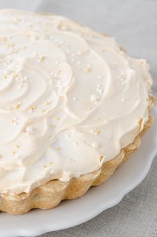 Lemon Tart With Meringue On A Plate Closeup Stock Image Lemon Tart With Meringue On A Plate Closeup Stock Image