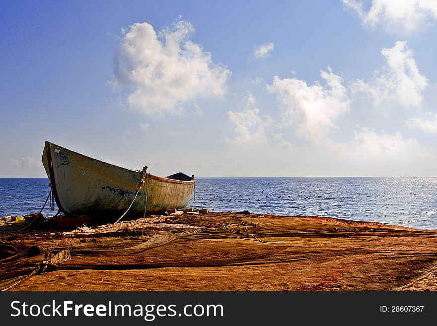 Fishing Boat At Sea