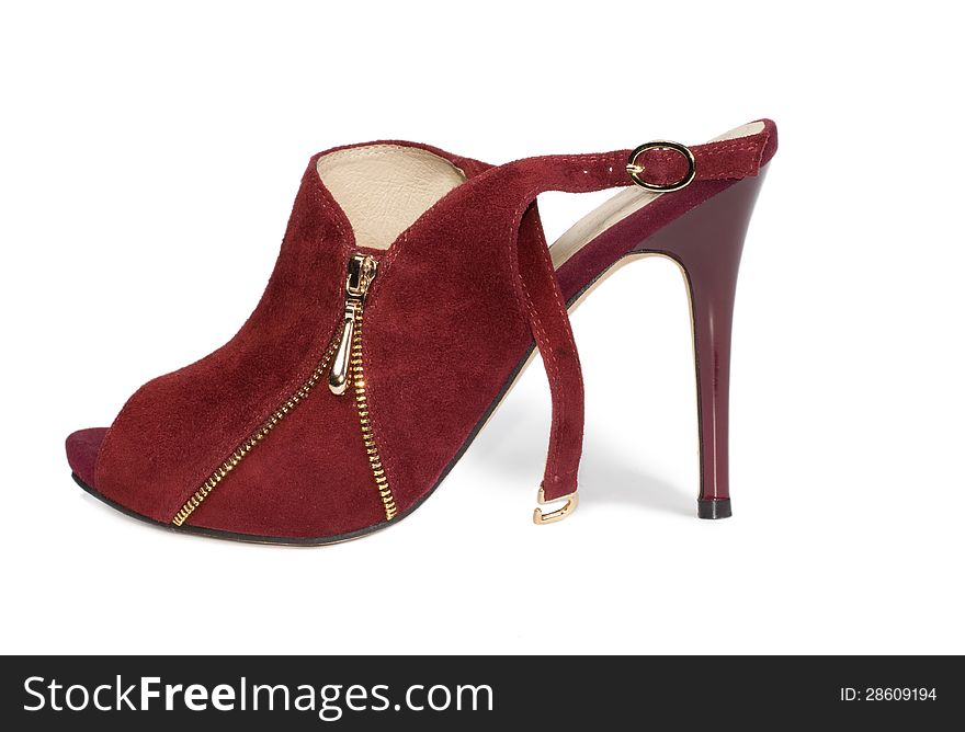 Stylish contemporary red ladies shoe