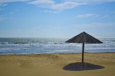 Wooden Beach Umbrella Stock Photography Wooden Beach Umbrella Stock Photography