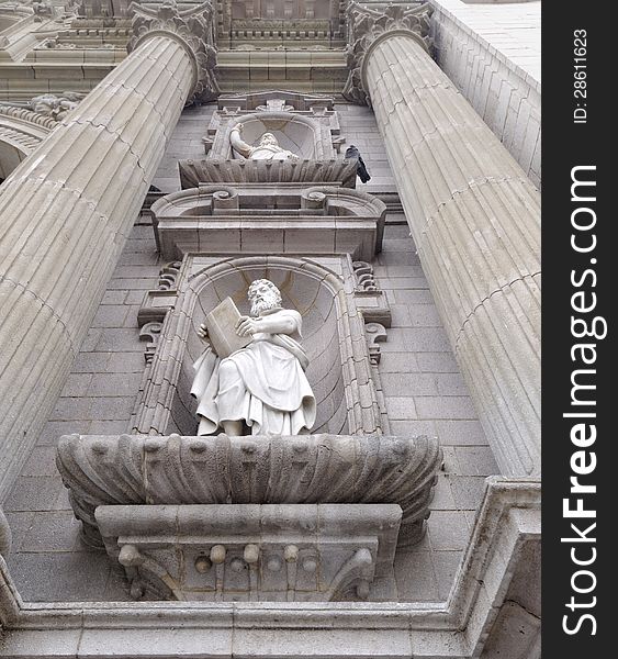 Image taken of Saint Mathew outside Lima Cathedral, Peru 2008